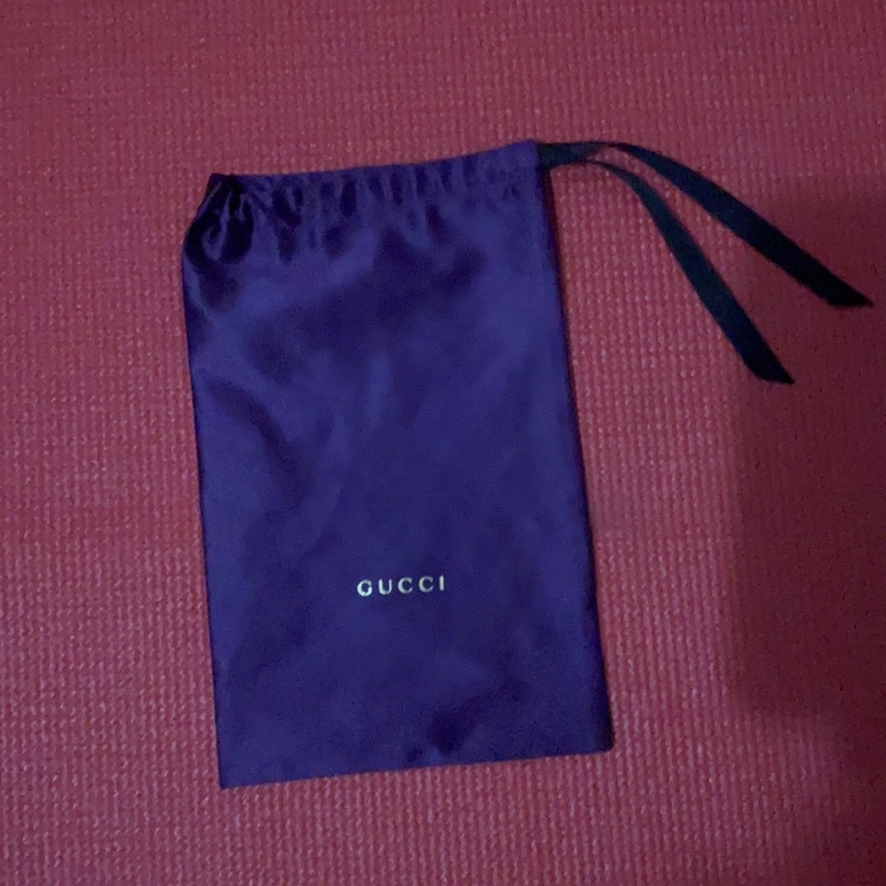 GUCCI purple satin pouch small